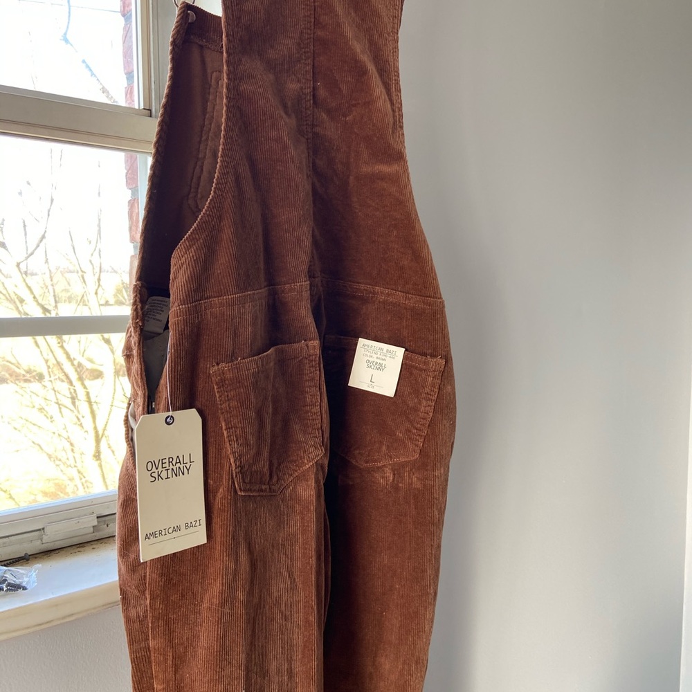 Skinny fit NWT corduroy overalls